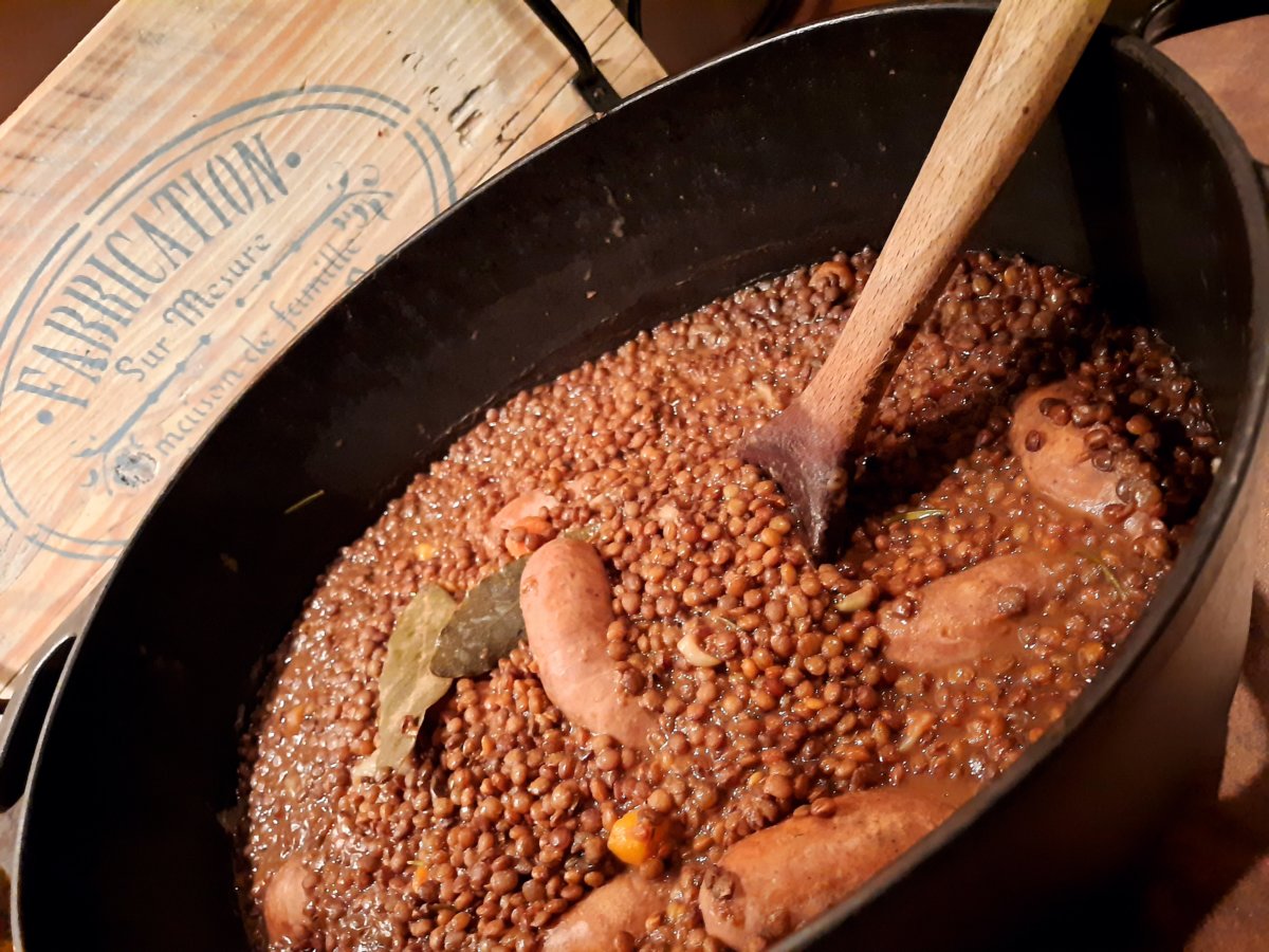 saucisse et lentille - mijote et papote