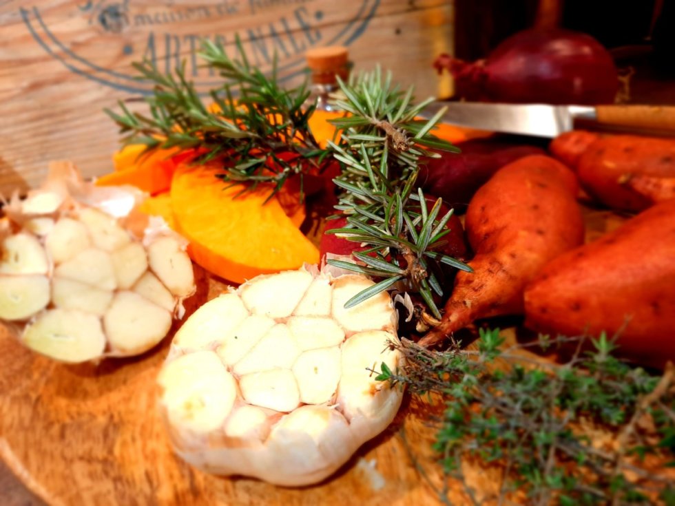 Patate Douce Et Butternut Au Four www.mijoteetpapote.com