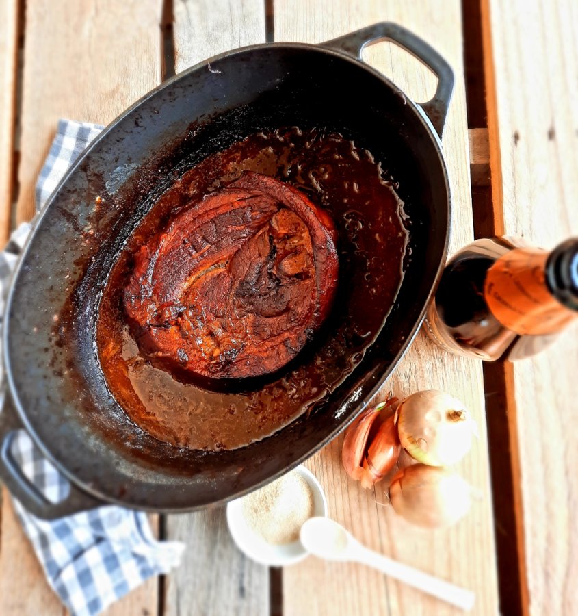 rouelle porc à la bière - mijoteetpapote